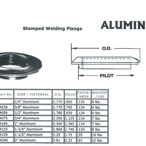 FA-025 Stamped Flat Type Flange with Pilot