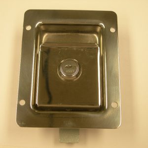 .90 lbs Stainless Steel Key Locking Flush Mounted Junior Size Single Point 4890 Series Paddle Handle with Mounting Holes - Discontinued